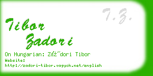 tibor zadori business card